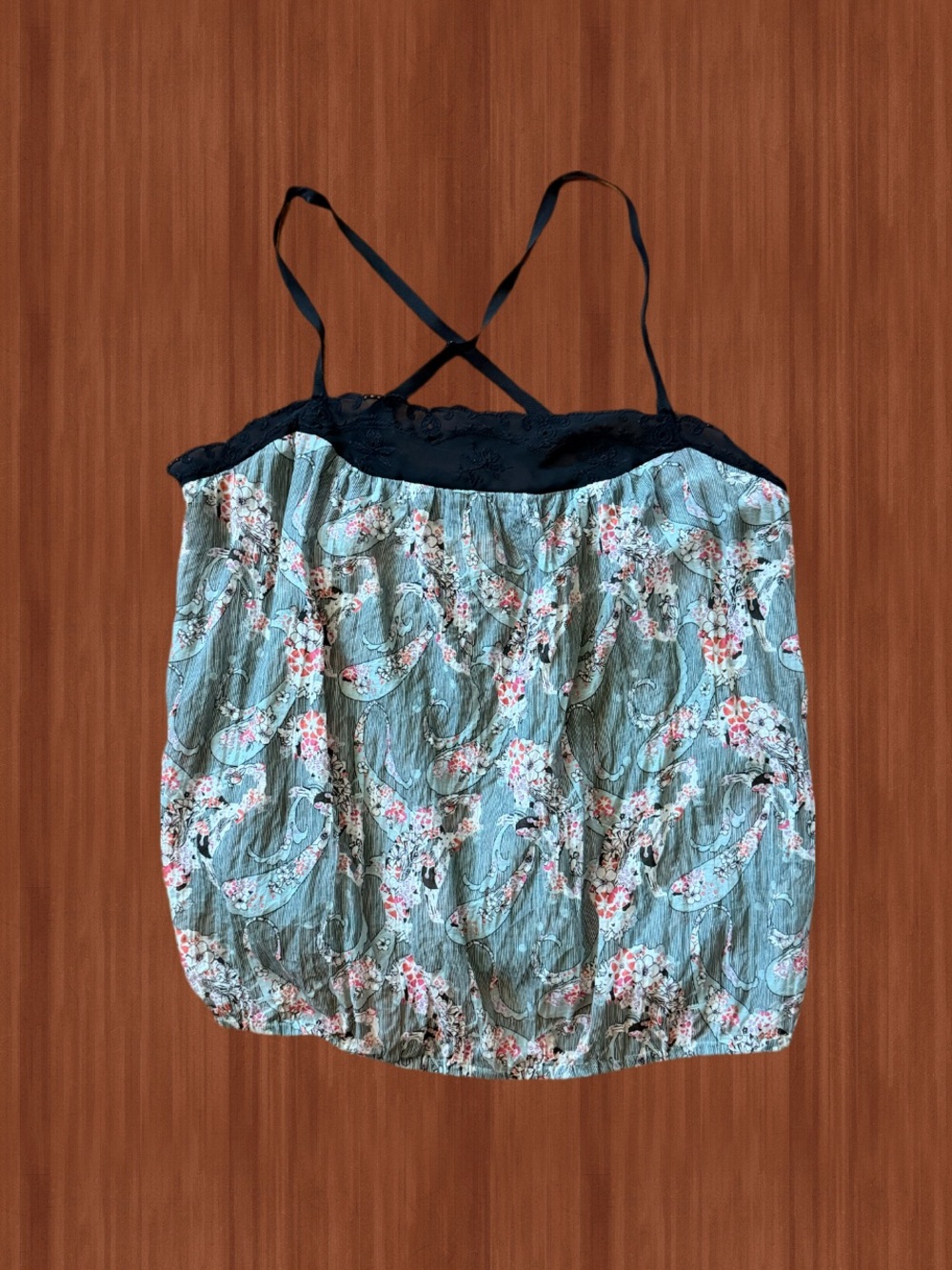 Free People Y2K Floral Lace Cami Top - Size S
